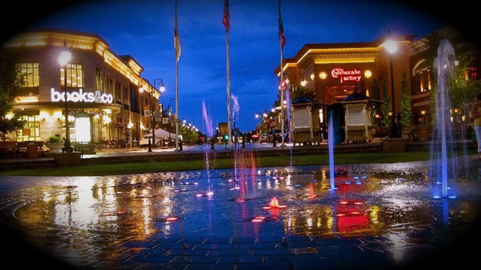 A view from the fountains at The Greene in Beavercreek. CONTRIBUTED