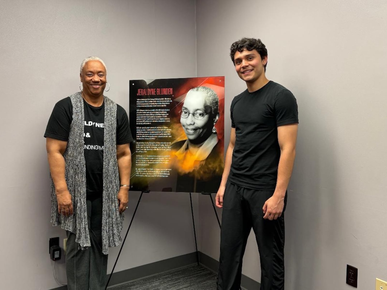 Dayton Contemporary Dance Company Chief Executive and Artistic Director Debbie Blunden-Diggs and Dayton Contemporary Dance Company member Fabio Tello Muñoz. Photo by Russell Florence Jr.