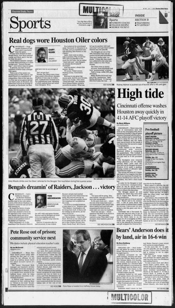 Dayton History Pages Bengals playoffs