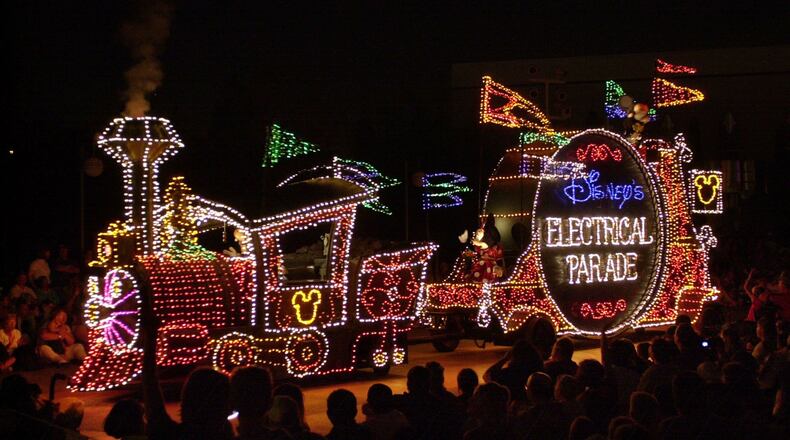 The dazzling and colorful “Disney’s Electrical Parade” in a 2001 file image. (Don Kelsen/Los Angeles Times/TNS)