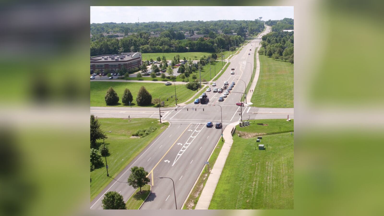 A multimillion-dollar apartment complex has been proposed for Miami Valley Research Park in Kettering. The land is on the lower right side of this photo, northeast of the County Line Road-Research Boulevard intersection. STAFF FILE
