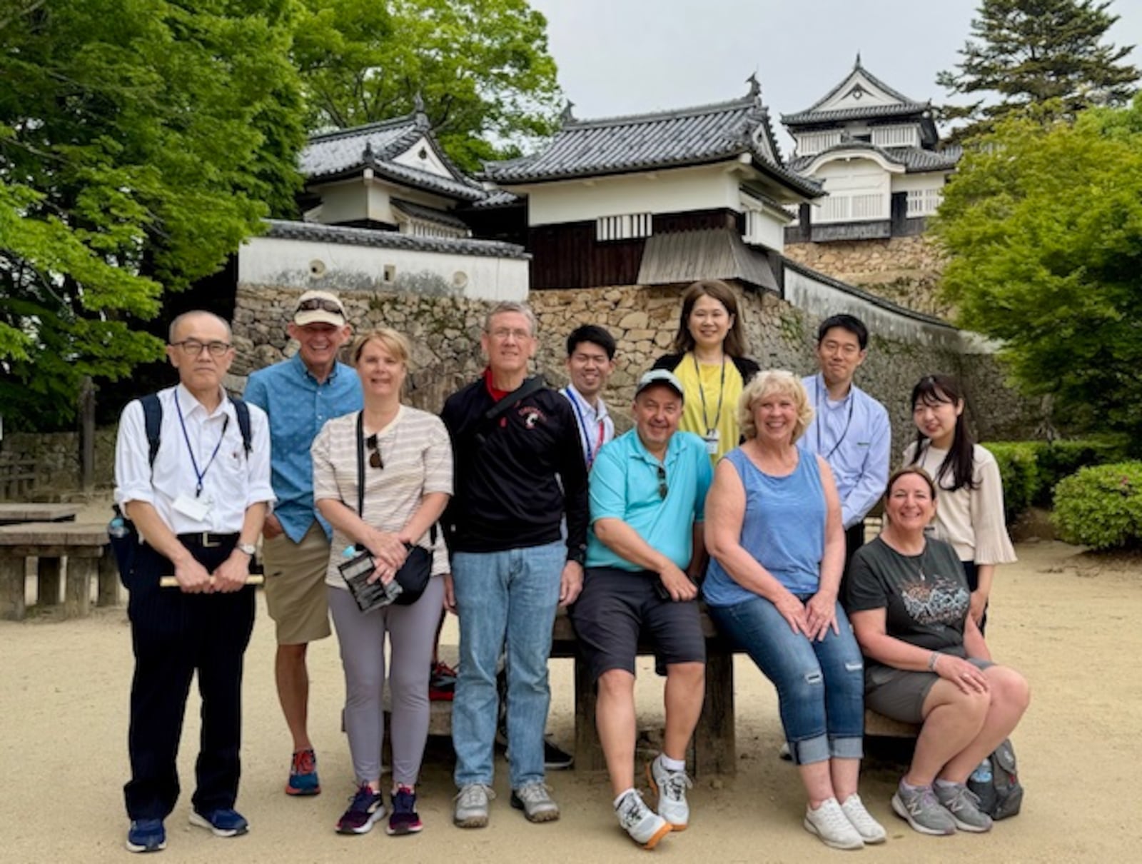 Troy leaders visited their sister city, Takahashi, Japan, in May 2025. Troy was represented by (left to right) city service and safety director Patrick Titterington (in black), Joseph Graves from the Troy Area Chamber of Commerce and Troy Development Council, and Mayor Robin Oda. CONTRIBUTED PHOTO