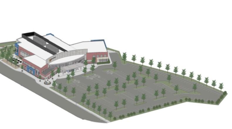 A rendering shows the new medical center planned by Dayton Children’s Hospital. CONTRIBUTED