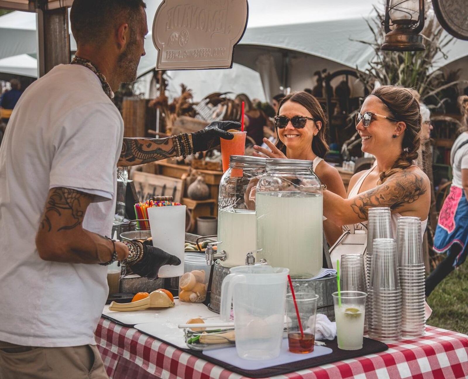 Guests enjoy Charm at the Farm Vintage Market. CONTRIBUTED