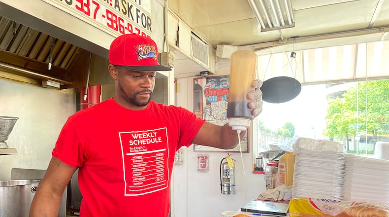 Steven Earnest, owner of Lord of the Wings, is operating out of Smokin’ Bar-B-Que, located at 200 E. Fifth Street in Dayton. NATALIE JONES/STAFF