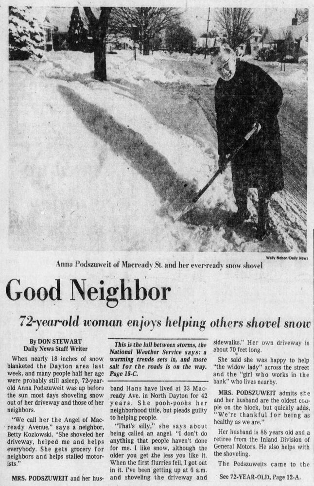 Winter Blizzard of 1978 Dayton