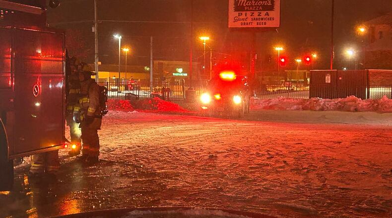 A fire broke out at Marion's Piazza on 8991 Kingsridge Drive Saturday morning where crews such as the Miami Valley Fire District worked to extinguish it.
Photo Credit: Miami Valley Fire District