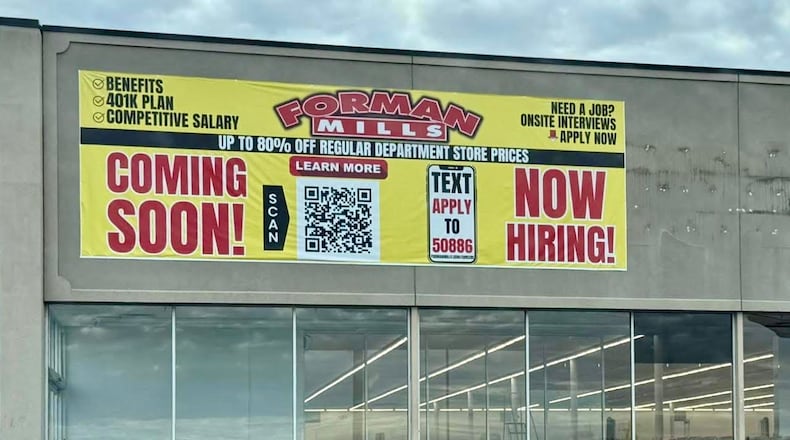 Forman Mills is planning to open in the former Big Lots on Salem Avenue in Trotwood. CONTRIBUTED