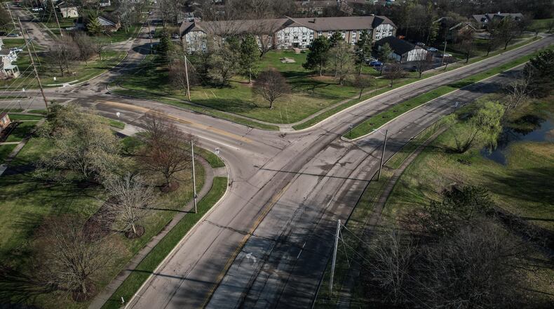 Kettering has decided against constructing a roundabout at the intersection of Marshall Road and Lincoln Park Boulevard. JIM NOELKER/STAFF