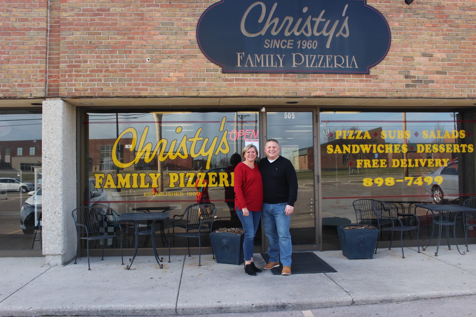 Steve and Sarah Dent are the owners of Christy's Family Pizzeria in Vandalia.