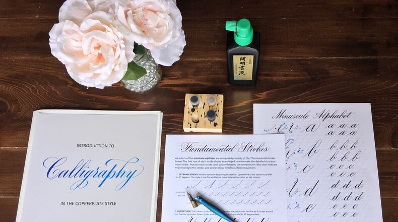 Loveleigh Loops, a Dayton-based calligraphy company, will host two workshops at Knack Creative. Intro to Brush Lettering will be held May 23, and Copperplate Calligraphy will be held May 24. Classes will be 6-8:30 p.m. at Knack Creative, 42 W. 5th St., Dayton. Contributed photo.