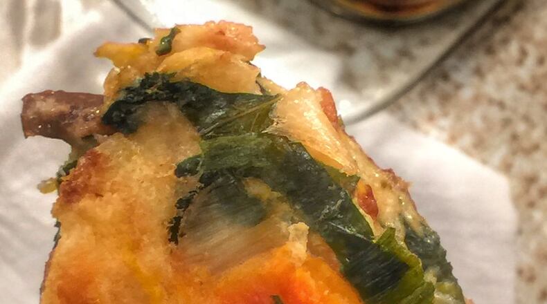 Savory Butternut Squash, Kale and Mushroom Stuffing is a new twist on a Thanksgiving favorite. CONNIE POST/STAFF