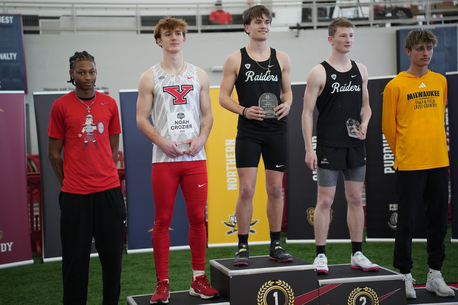 Wright State University freshman Thomas Cook won the men's high jump at the Horizon League Indoor Track and Field championships on Sunday, March 1 at Youngstown State University. WRIGHT STATE ATHLETICS / CONTRIBUTED PHOTO