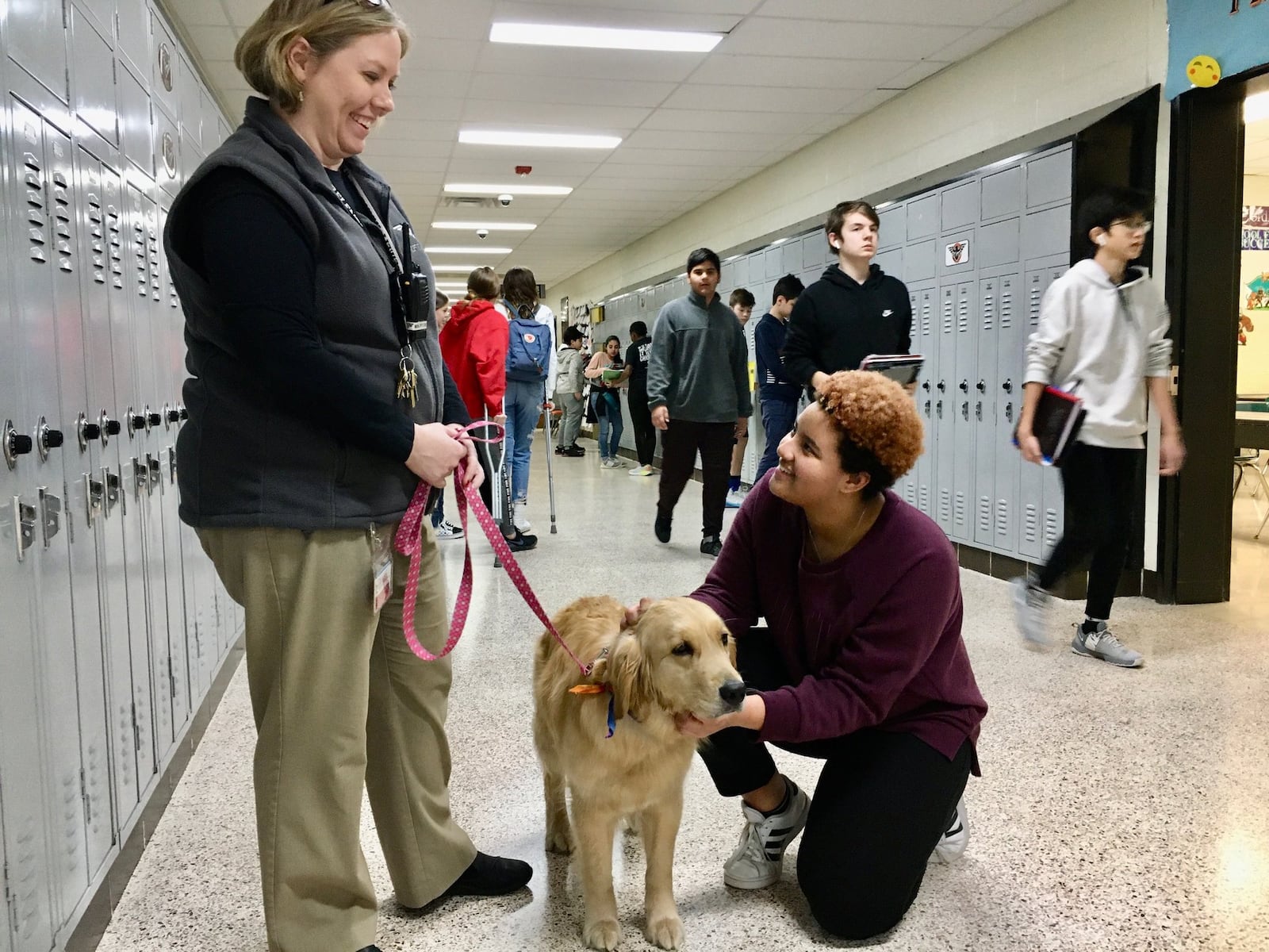 Lakota Schools is one of several Butler County schools that have used therapy dogs. (Photo By Michael D. Clark/Journal-News)