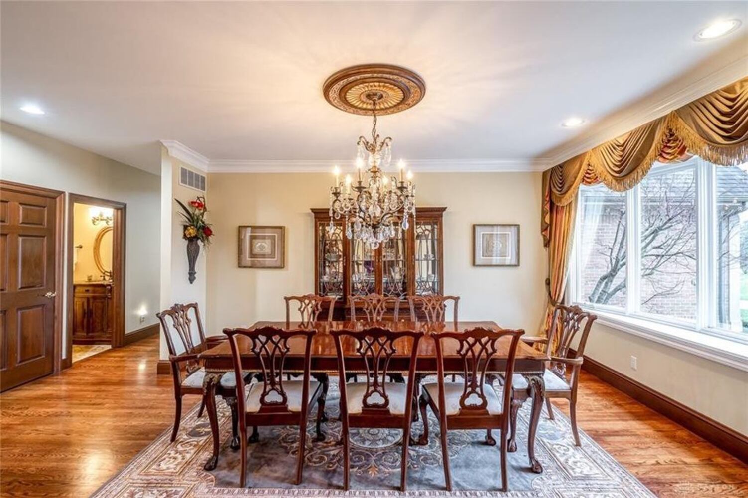 French country-style home offers grand social areas