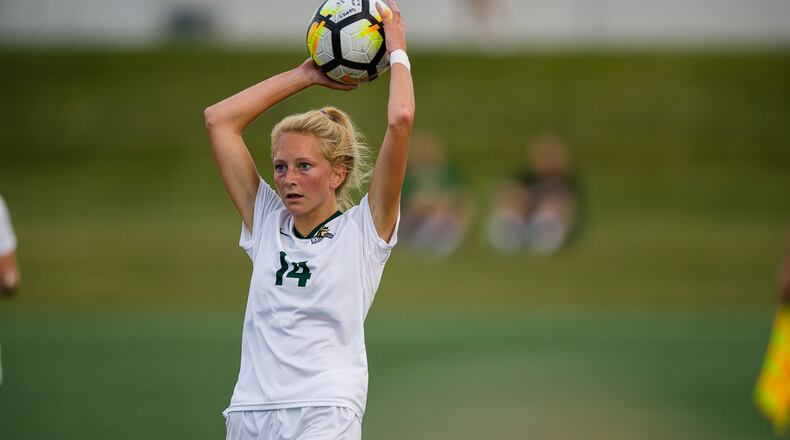 Wright State’s Sarah Colvin vs. St. Bonaventure earlier this season. Tim Janz/Contributed