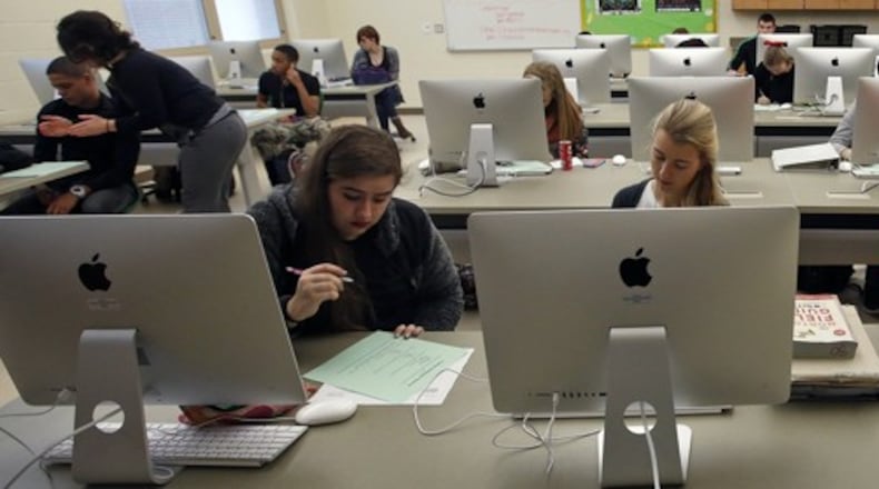 A large majority of Ohio students now take their state exams online. TY GREENLEES / STAFF