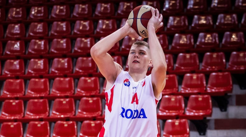 Dayton recruit Vasilije Erceg with Vojvodina U-19 in Serbia. Photo by Nikola Vuruna