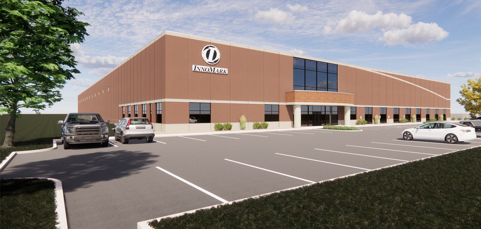 This is an artist's rendition of Innomark Communications new $10 million, 96,480 square-foot state-of-the-art digital printing facility on South Tech Boulevard in Springboro. The new facility is expected to be completed during the third quarter of 2024. CONTRIBUTED/INNOMARK COMMUNICATIONS