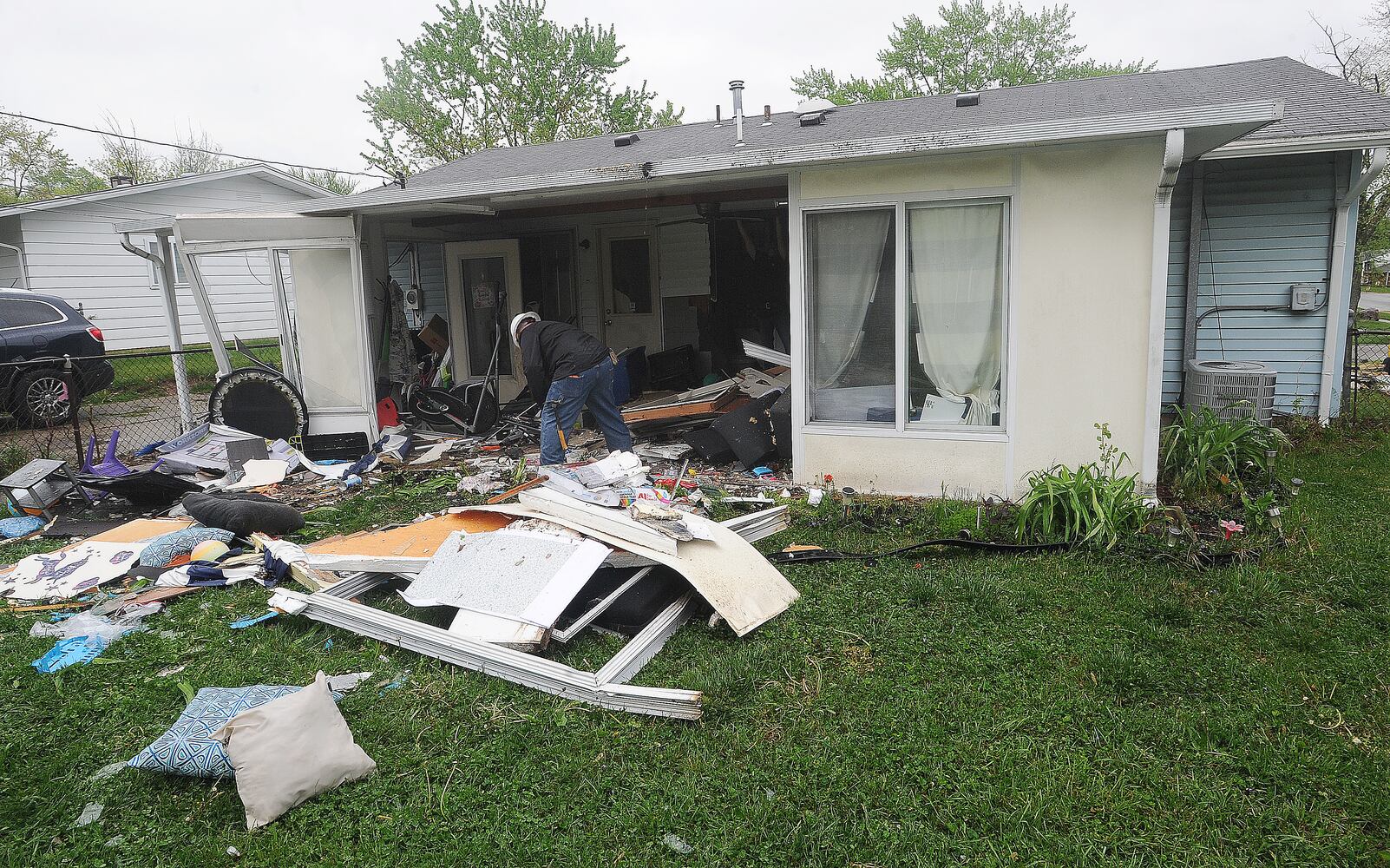Suspected intoxicated driver plows through Harrison Twp. home