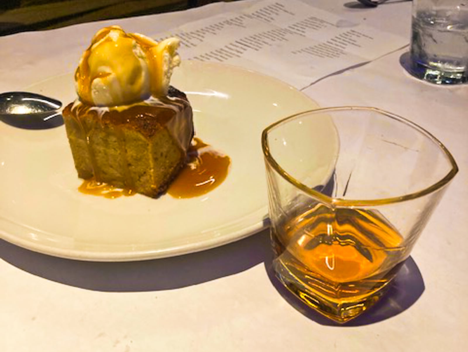 Croissant bread budding and George Stagg bourbon at Club Oceano at The Greene, Beavercreek. RAY MARCANO/CONTRIBUTED