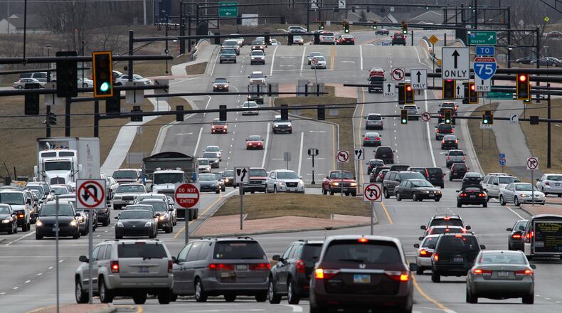 Residents of Springboro and neighboring communities have complained that the new intersection at Ausitn Blvd. and Springboro Pike has created long delays during rush-hour. This photograph was taken at approximately 5:20 p.m. on Wednesday, Febrauary 22. The photographer’s observation revealed that most motorists waited no more than two light cycles to get through.—Staff Photo by Ty Greenlees
