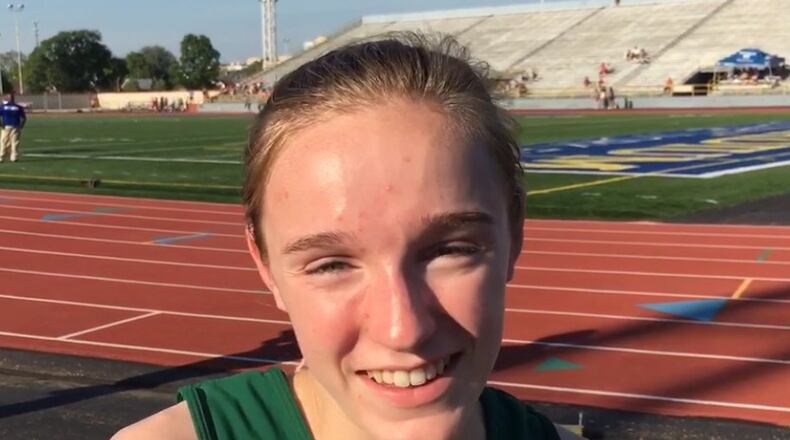 Catholic Central freshman Addie Engel has qualified for the state track and field meet in the 1600 and 3200. MARC PENDLETON / STAFF