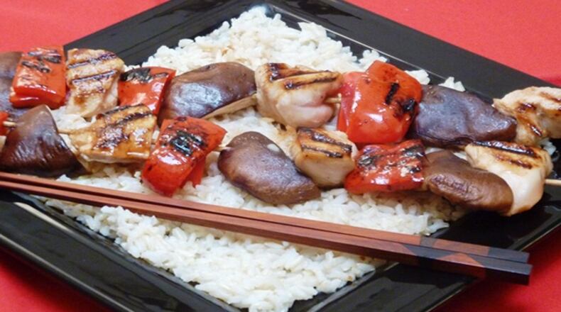 Chicken and Shiitake Yakitori (Japanese Grilled Chicken Skewers) (Linda Gassenheimer/TNS)