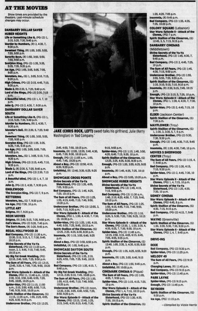 TV and Movie listings pages