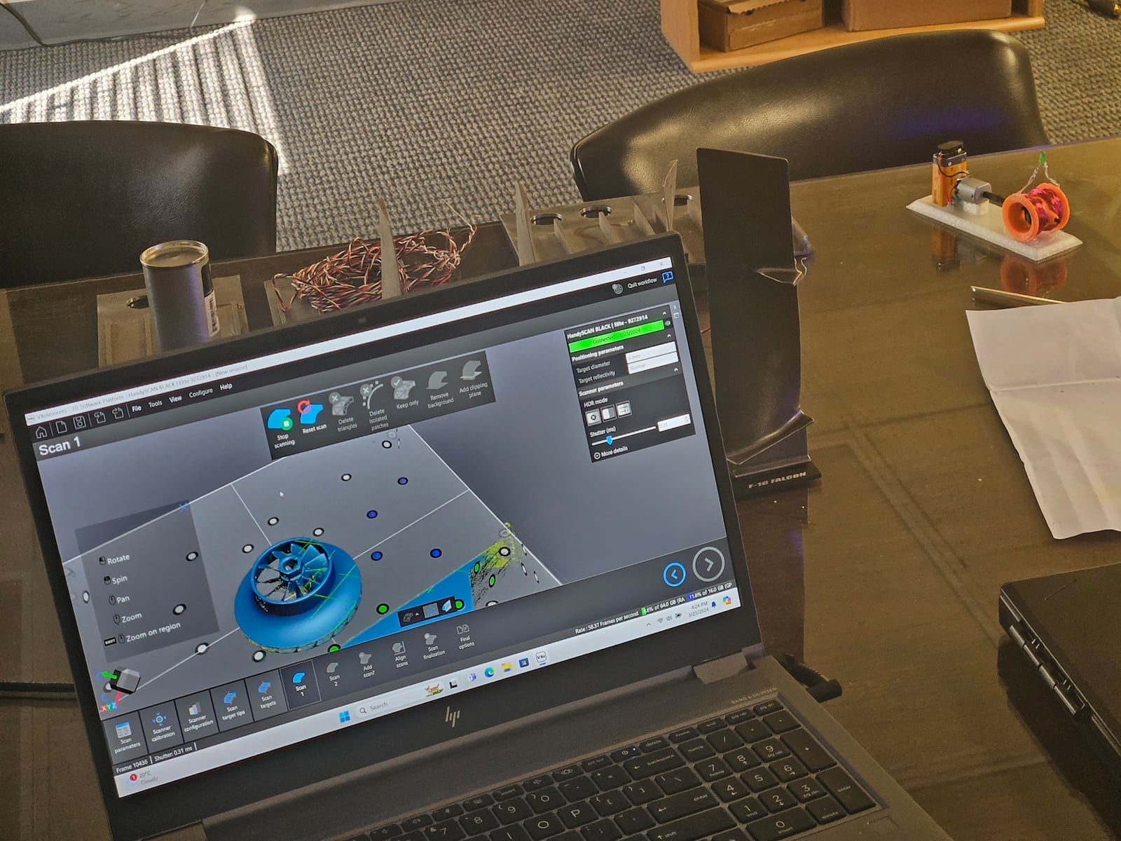 Hyphen Innovations employees demonstrate scanners and software. The Dayton-area defense firm is preparing for a major facility upgrade with renovations underway at its newly remodeled 6,500-square-foot headquarters at 3250 Kettering Blvd. in Moraine. CONTRIBUTED/Hyphen Innovations.