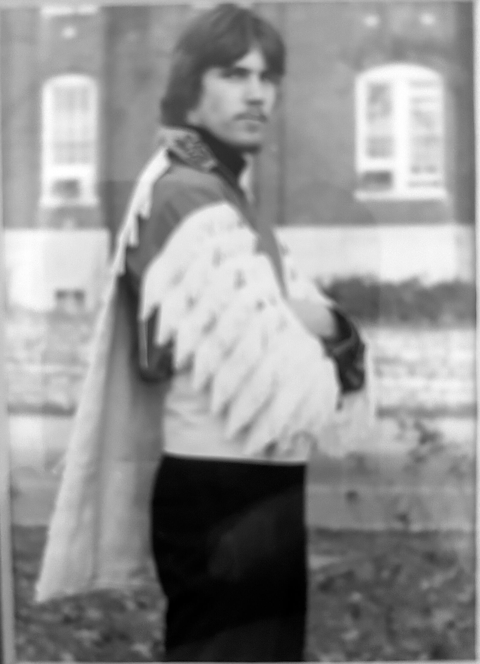 Melia as a drum major at the University of Dayton in 1976.