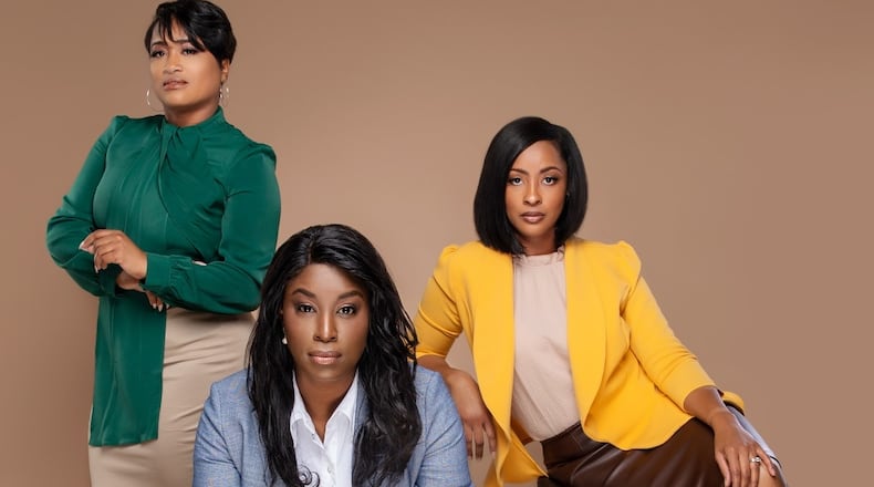 (Left to Right) Jamaica White, Charlynda Scales, and Dabriah Rice, the three founders of 6888 Kitchen Incubator in Dayton. CONTRIBUTED