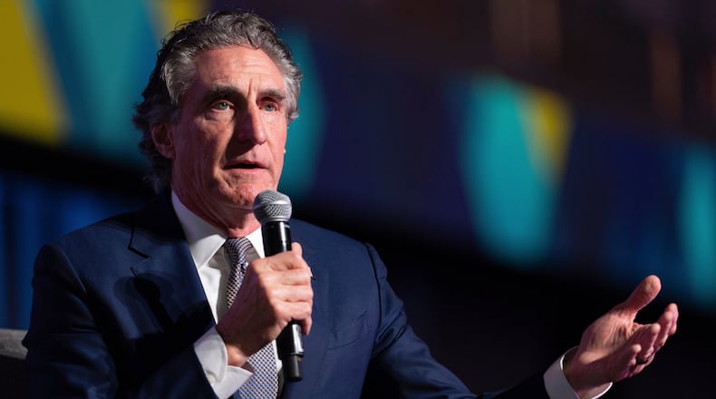 FILE - Interior Secretary Doug Burgum speaks during the annual Alaska Sustainable Energy Conference on June 3, 2025, in Anchorage, Alaska. (AP Photo/Jenny Kane)
