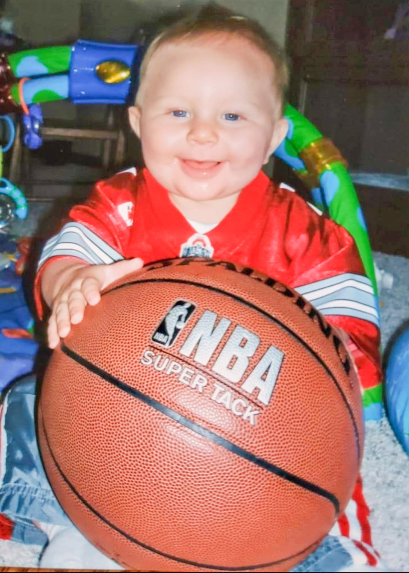 Even as a baby, Alex Bruskotter could handle a basketball. CONTRIBUTED PHOTO