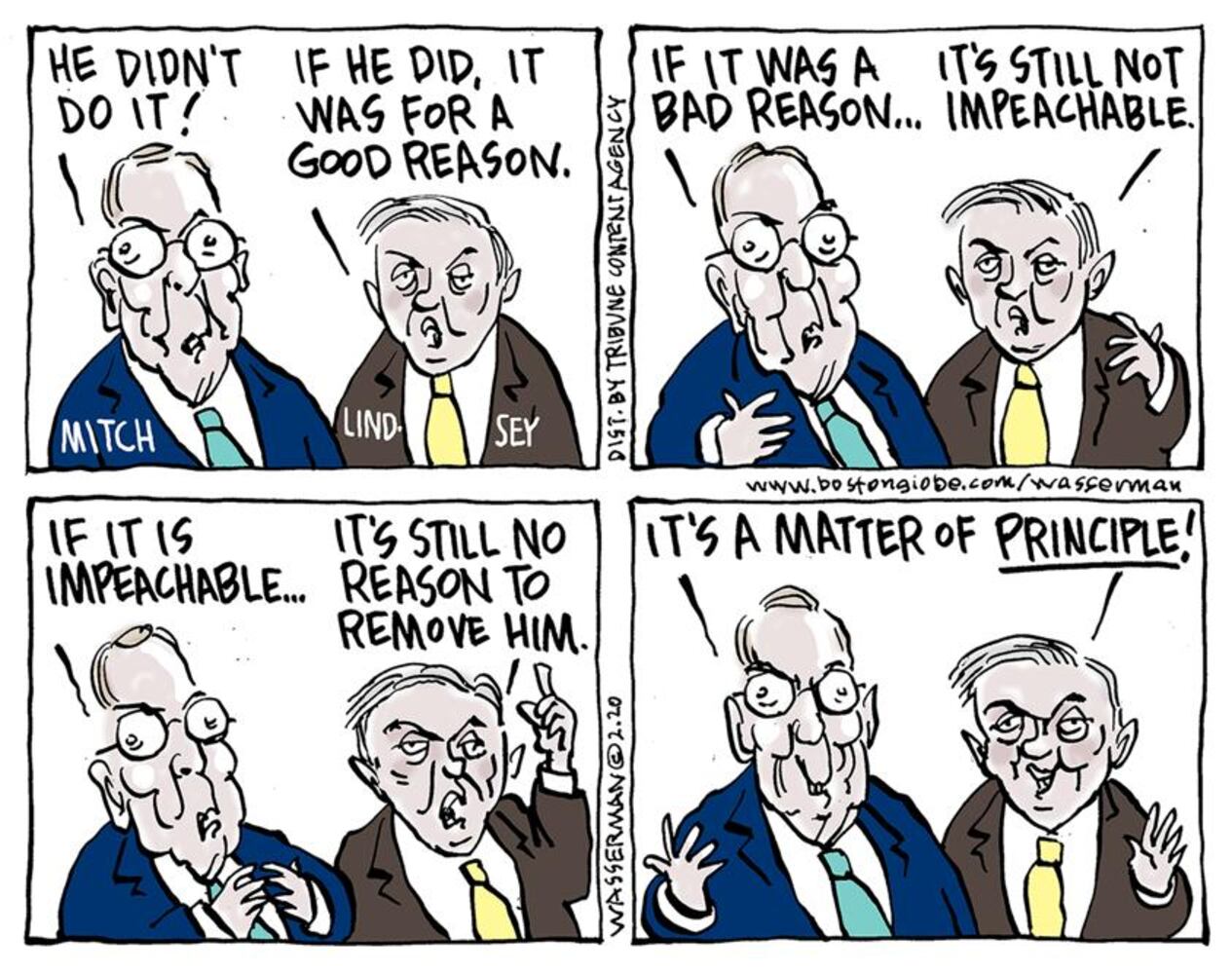 Week in cartoons: Iowa caucus, impeachment acquittal and more
