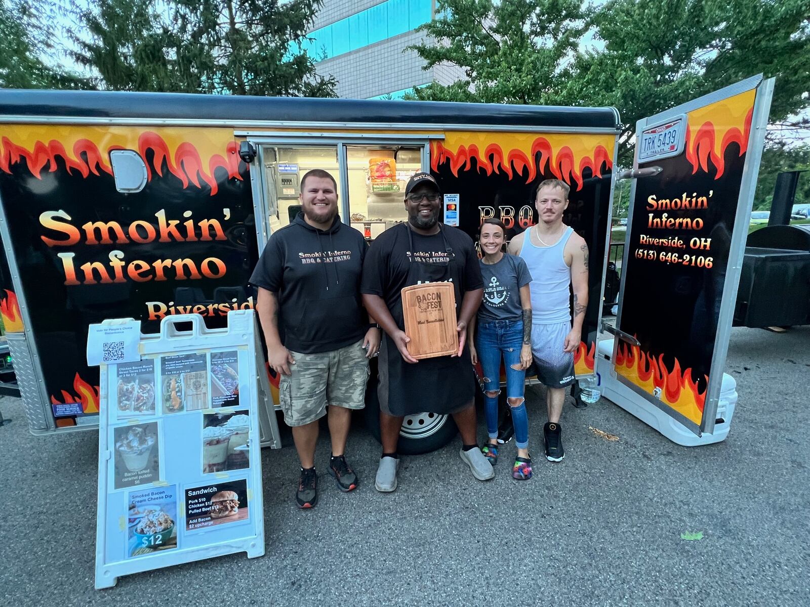 Smokin' Inferno won the "Most Baconlicious" dish at the 2023 Bacon Fest in Kettering. PHOTO BY ALEXIS LARSEN
