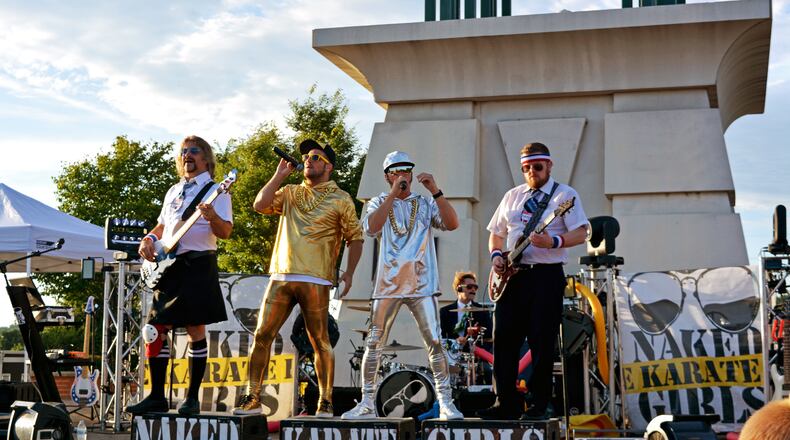 Naked Karate Girls will kick off Centerville's Party in the Park concert series Friday, June 9. The band played West Chester's TakeOver Concert Series last summer. CONTRIBUTED
