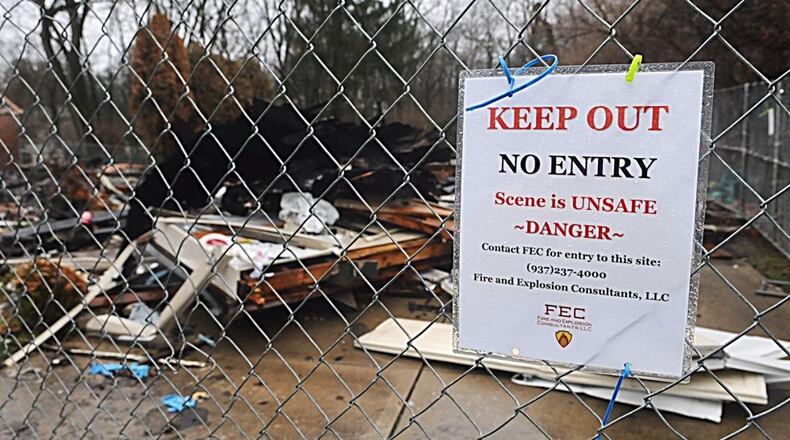 This was from the site of the fatal house explosion on North Claridge Drive in Kettering when the investigation of the cause was ongoing.