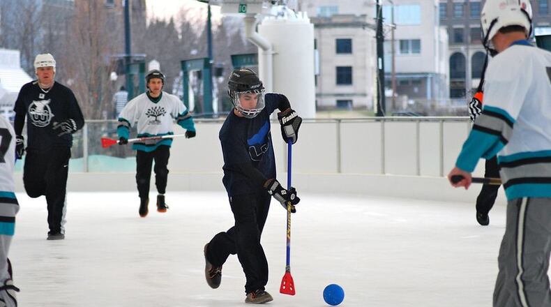 Beyond skating, broomball and curling return to the MetroParks Ice Rink. CONTRIBUTED