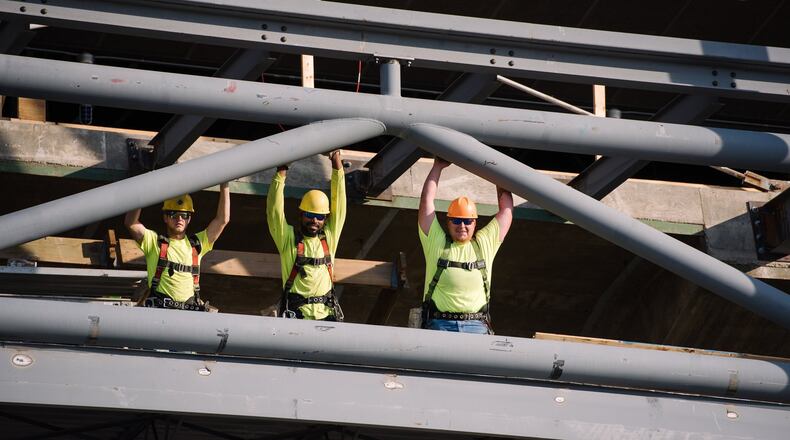 Despite being more than 100 year old, Danis is still one of the fastest growing companies in Dayton, nearly tripling its revenue from 2014 to 2019. The company works on many of the major projects in Dayton including the University of Dayton Arena, Caresource, Washington Prime Group redevelopments and other health, higher education, corporate, retail and industrial/manufacturing projects. A Danis crew works on the University of Dayton Arena.