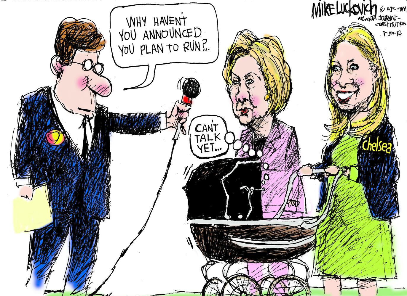 Luckovich: Clinton baby