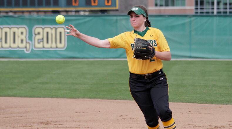 Wright State senior second baseman Libby Pfeffer is the Horizon League Player of the Week. Tim Zechar/Contributed photo
