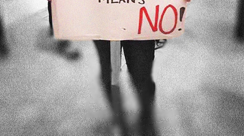 A Miami University sexual assault survivor, who we call Mary, participates in an event to raise awareness of campus sexual assault.