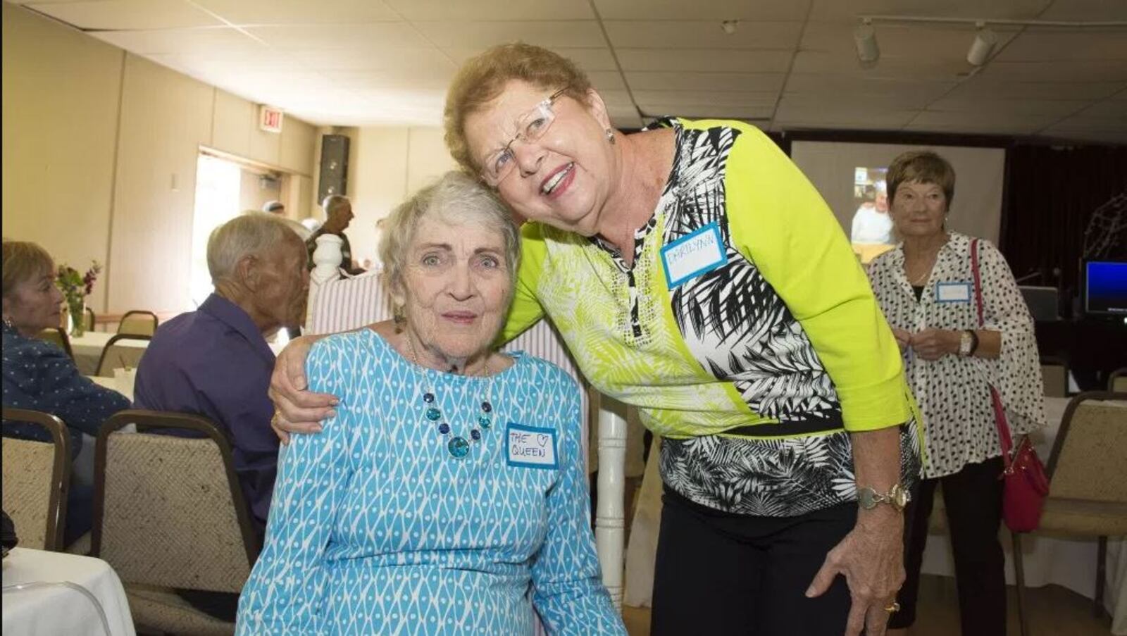 Mary Lou Spangler  with a friend of more than 50 years. Photo: Ohio's Hospice of Dayton.