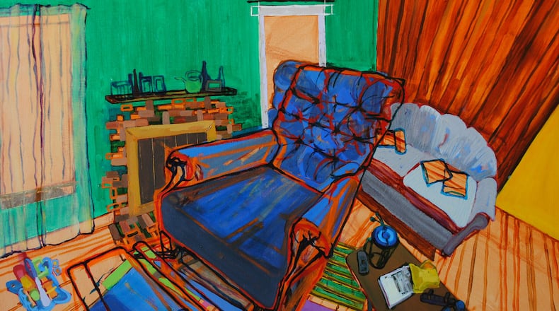Stephanie McGuinness, "The Storyteller," 2016, oil on canvas, 42 x 48 in. McGuinness's work will be on display at DVAC through Feb. 24. CONTRIBUTED