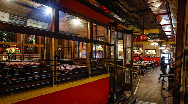 Spaghetti Warehouse has a dine-in trolley-car inside the restaurant. The restaurant won Best Family Restaurant in the 2023 Best of Dayton contest. JIM NOELKER/STAFF JIM NOELKER/STAFF
