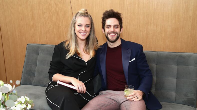 NEW YORK, NY - JANUARY 27: Lauren Akins and Thomas Rhett attend Roc Nation THE BRUNCH at One World Observatory on January 27, 2018 in New York City. (Photo by Cindy Ord/Getty Images for Roc Nation)