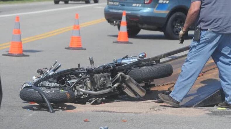 Ohio crashes involving motorcycles killed 146 in 2018. Highway experts and motorcycle advocacy groups say grass clippings and gravel that find their way onto roadways pose dangers to riders by reducing friction between the bikes’ tires and streets. FILE PHOTO