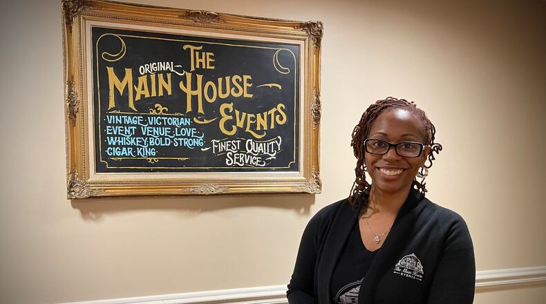 The Main House Events is located at 104 W. Main St. in downtown Fairborn. Pictured is owner Kourtney Pickens. NATALIE JONES/STAFF