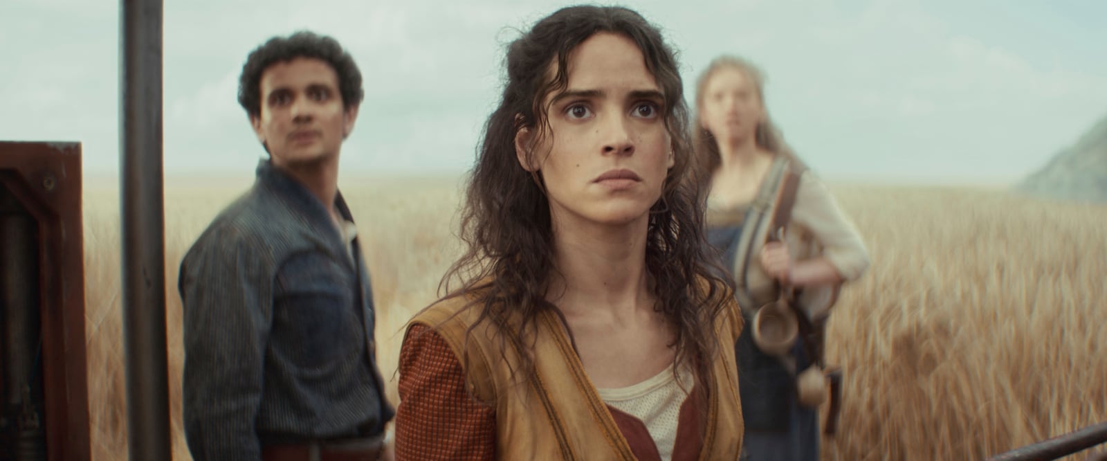 This image released by Disney+ shows Adria Arjona, as Bix Caleen, in a scene from "Andor." (Lucasfilm Ltd./Disney+ via AP)